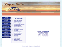 Tablet Screenshot of copperkettlemarina.com